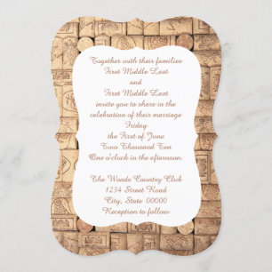 Wine Corks Wedding Invitations