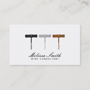 Wine Corkscrews (Schedule Cards) Business Card