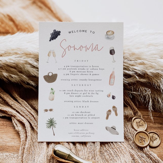 Wine Country Bachelorette Weekend Itinerary (Creator Uploaded)