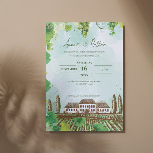 Wine Country Dream Vineyard Wedding Invitation