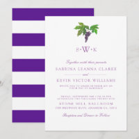 Wine Country Grape | Wedding Invitation