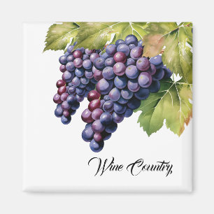 Wine Country Grapes Magnet