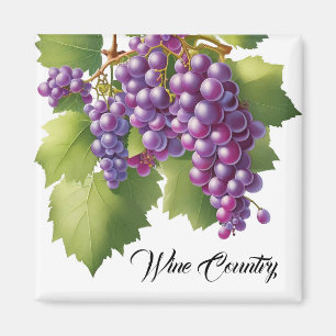 Wine Country Grapes Magnet