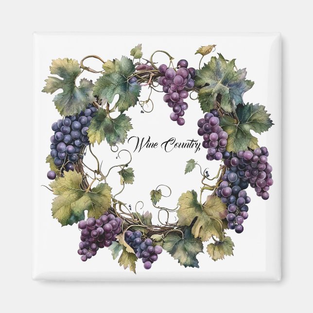 Wine Country Grapes  Magnet (Front)