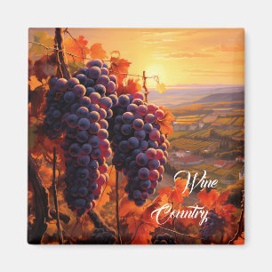 Wine Country Grapes Magnet