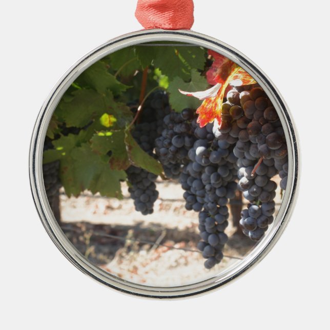 Wine Country Grapes Metal Tree Decoration (Front)