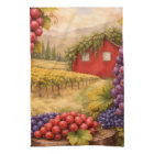 Wine Country Harvest Grapes Tea Towel – Vineyard 
