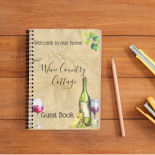 Wine Country Vacation Rental  Guest Book Winery