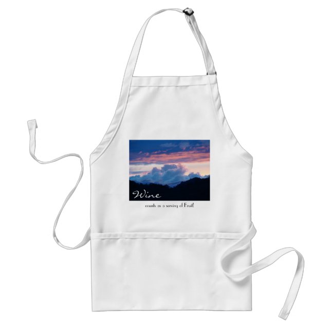 Wine counts as a serving of Fruit! Humour aprons (Front)
