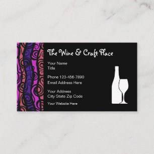 Wine Craft And Arts Theme Business Card