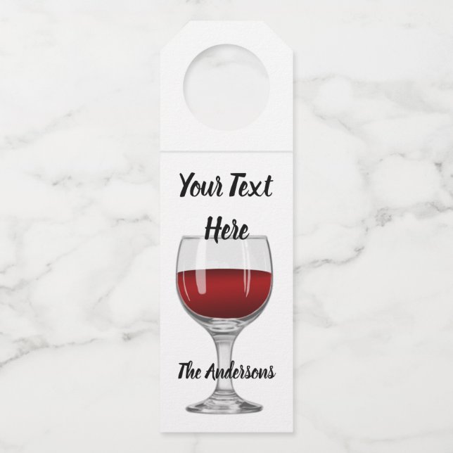 Wine Custom Bottle Tag (Front)