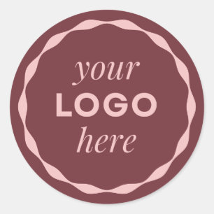 Wine Custom Minimalist Logo Circle Sticker