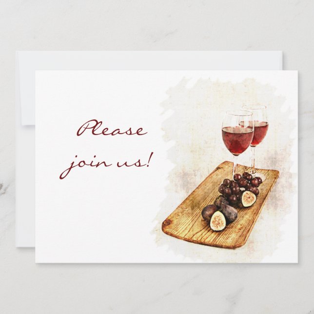 Wine dinner celebration invitation (Front)