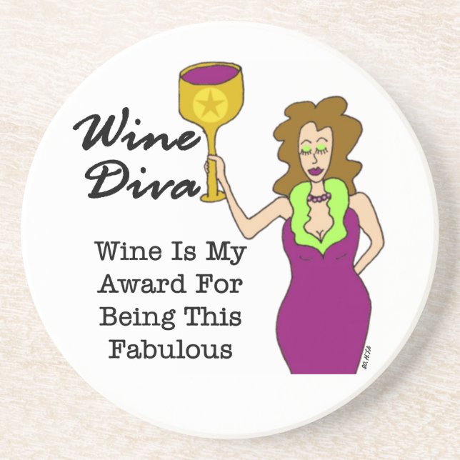 Wine Diva "Fabulous" Coaster (Front)