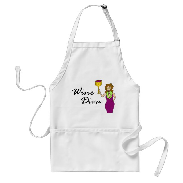 Wine Diva (no saying) Apron (Front)
