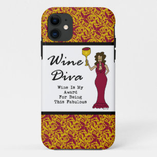 Wine Diva "Wine Is My Award For Being Fabulous" Case-Mate iPhone Case