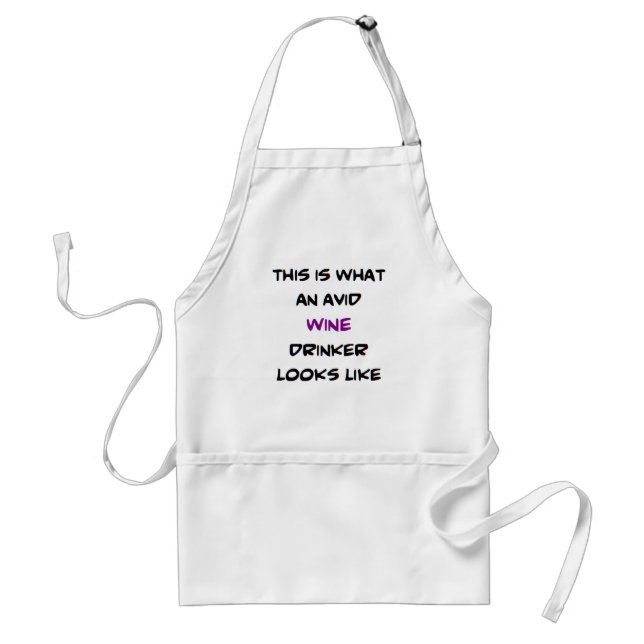 wine drinker, avid standard apron (Front)
