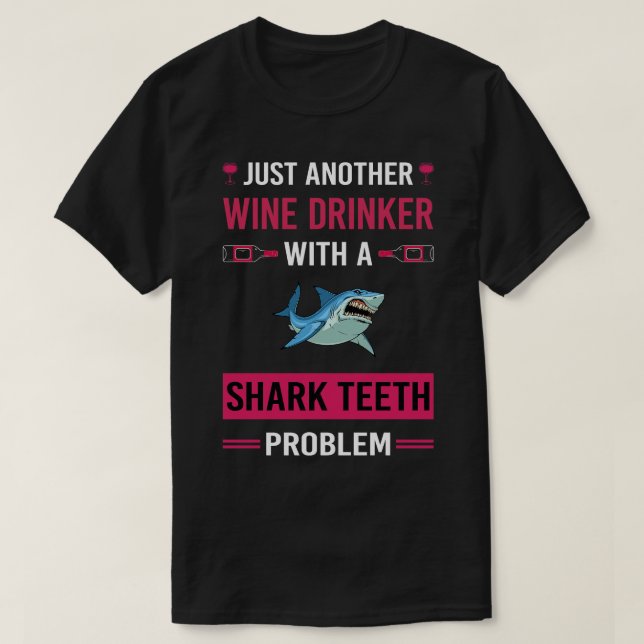 Wine Drinker Teeth T-Shirt (Design Front)