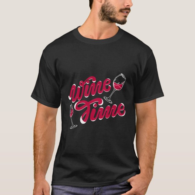 Wine Drinking Drinkers T-Shirt (Front)