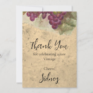 Wine Elegant 60th Birthday Cheers to 60 Years Thank You Card