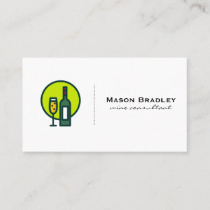Wine Expert Glass and Bottle Business Card