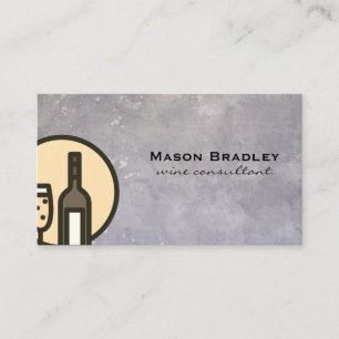 Wine Expert Glass and Bottle Business Card