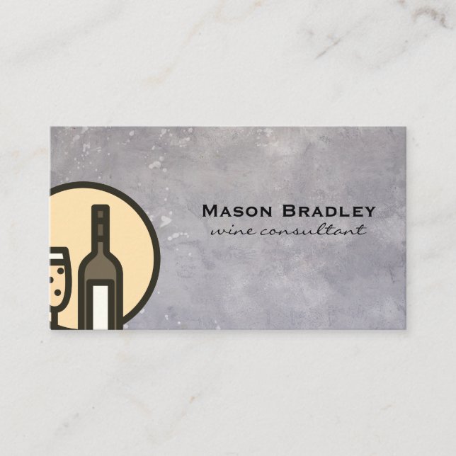 Wine Expert | Glass and Bottle Business Card (Front)