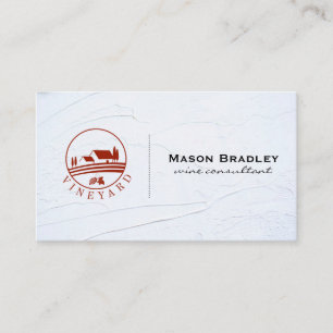 Wine Expert   Glass and Bottle   Vineyard Business Card