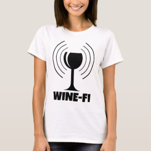 Wine-Fi Humor WiFi Waves T-Shirt