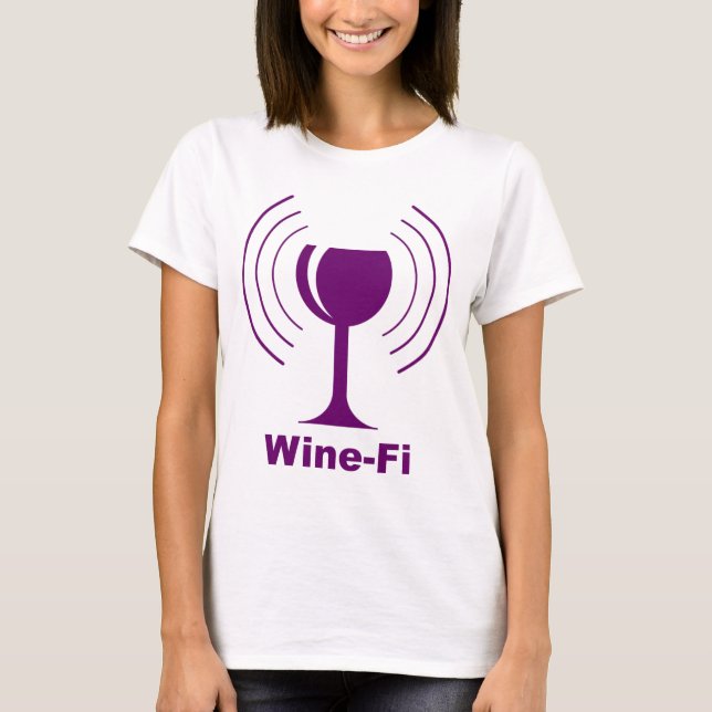 Wine-Fi Humour T-Shirt (Front)