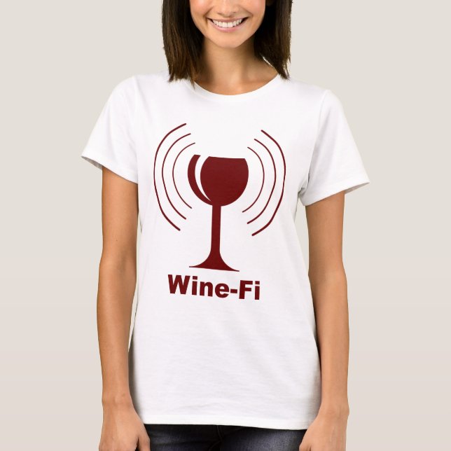 Wine-Fi Humour T-Shirt (Front)
