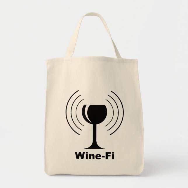 Wine-Fi Humour Tote Bag (Front)