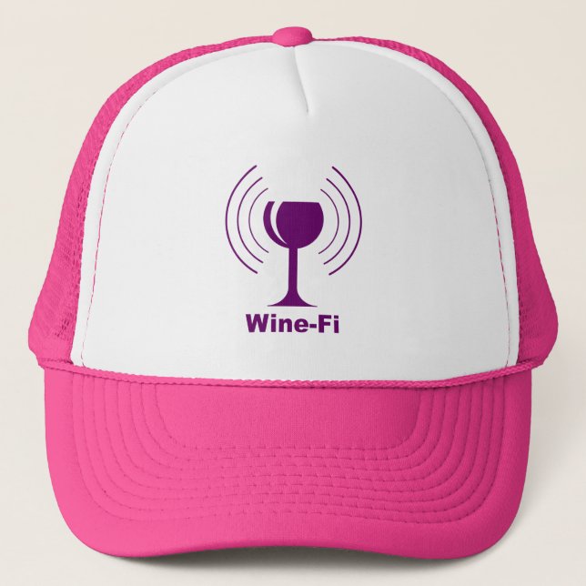 Wine-Fi Humour Trucker Hat (Front)