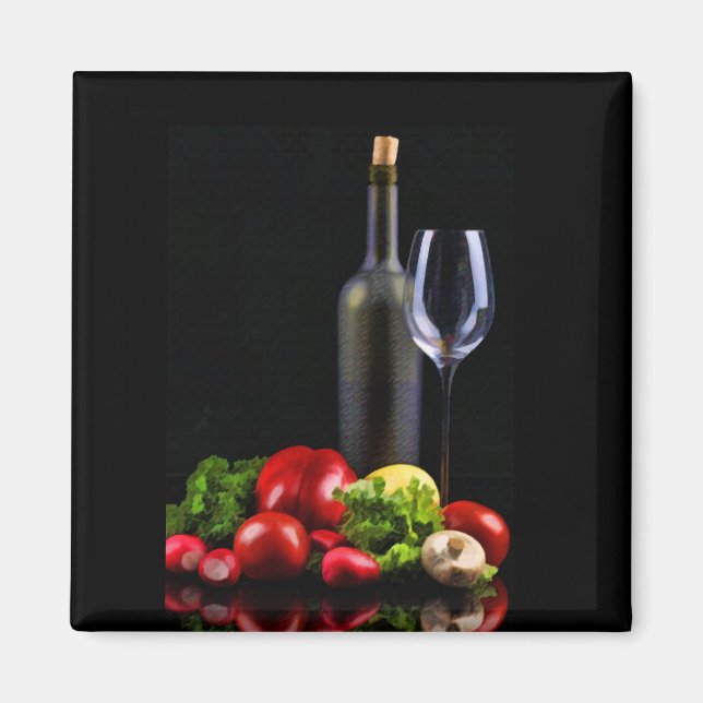 Wine for a Salad Magnet (Front)