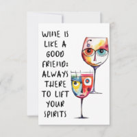 Wine funny quote for friend