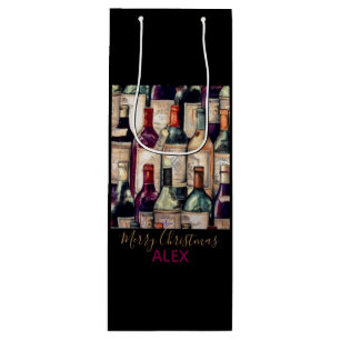 Wine Gift Bag-Wine Lovers Merry Christmas Bag