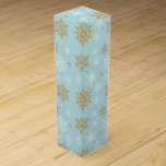 Wine Gift Box-Christmas Snowflakes Wine Box<br><div class="desc">This wine gift box is shown in a festive Christmas holiday snowflakes print.
Customise this box or buy as is.



Stock Image
freepik.com</div>