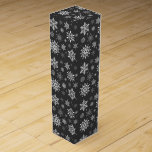 Wine Gift Box-Christmas Snowflakes Wine Box<br><div class="desc">This wine gift box is shown in a festive Christmas holiday black and white snowflakes print.
Customise this box or buy as is.





Stock Image
freepik.com</div>