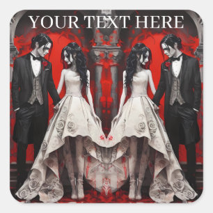 Wine Gift Box Square Sticker