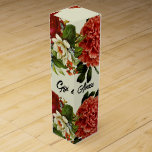 Wine Gift Box- Wedding- Retro Floral BOHO Wine Box<br><div class="desc">.: Floral,  retro,  Boho design
.: Customise it! Enjoy its minimalist charm and elegance. 
.: Also available in my shop are matching Wedding invitations and other decor. 
.: Wedding
.: Engagement
.: Anniversary</div>