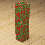 Wine Gift Box Wine Box<br><div class="desc">Holiday wine gift box designed with hearts of love for the holidays.</div>