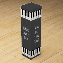 Wine Gift Box with Piano Keys