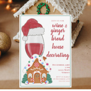 Wine & Gingerbread Decorating For Mum and Kids Invitation