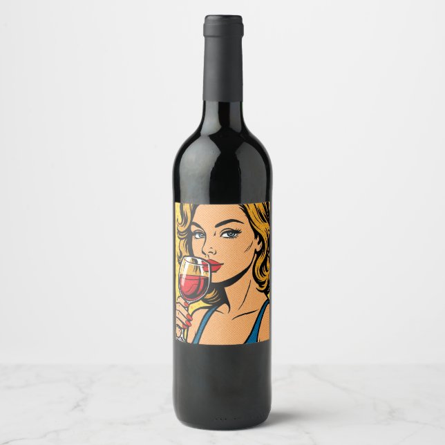 wine girl wine label (Front)