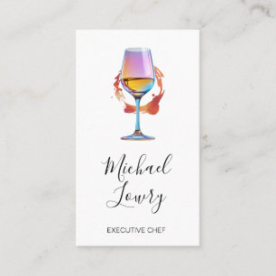 Wine Glass and Glass Stain Business Card