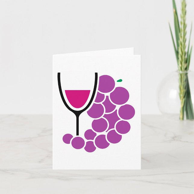 Wine Glass And Grapes Card (Creator Uploaded)