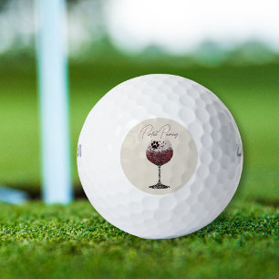 Wine Glass and Paws Perfect Pairing Golf Balls