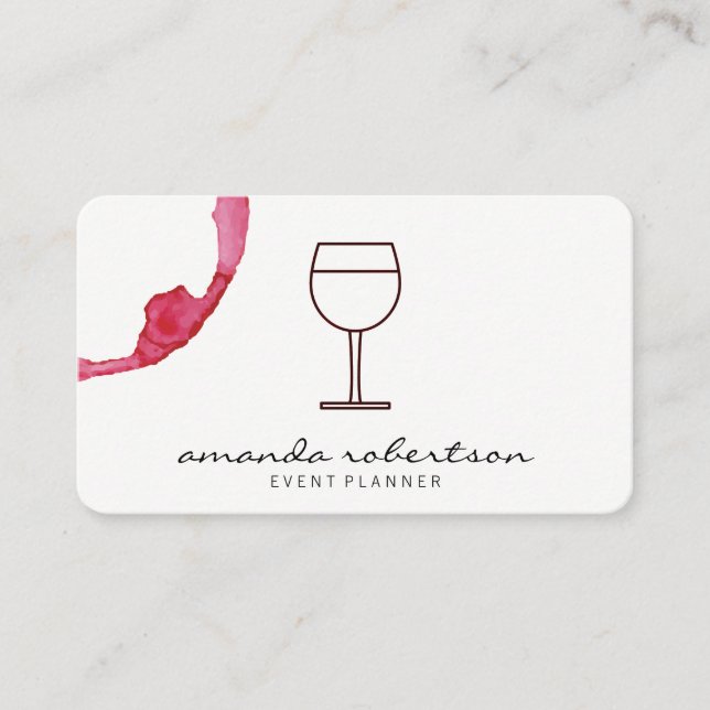 Wine Glass and Stain Business Card (Front)