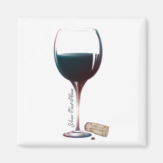 Wine Glass Art Personalized Logo Magnet
