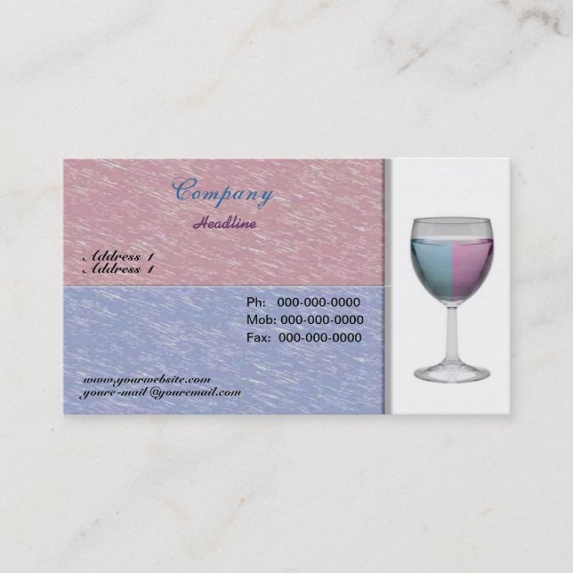 Wine Glass Business Card (Front)